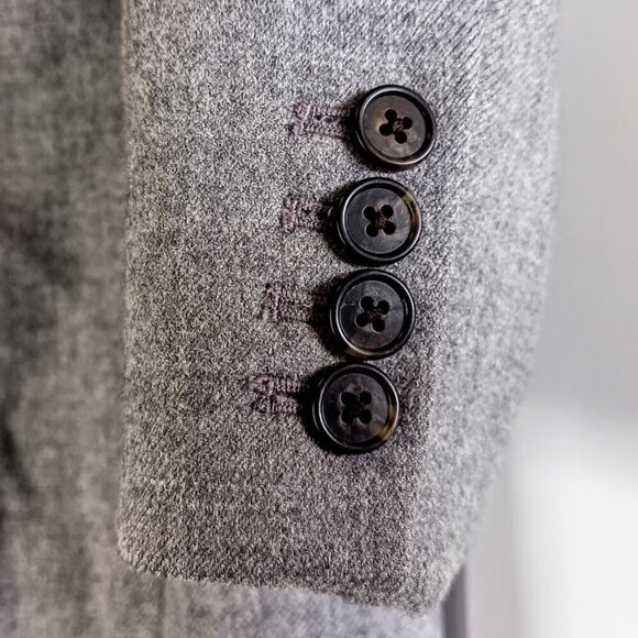 J. Crew Regent Grey Wool Top Coat 4P - Picture 5 of 9